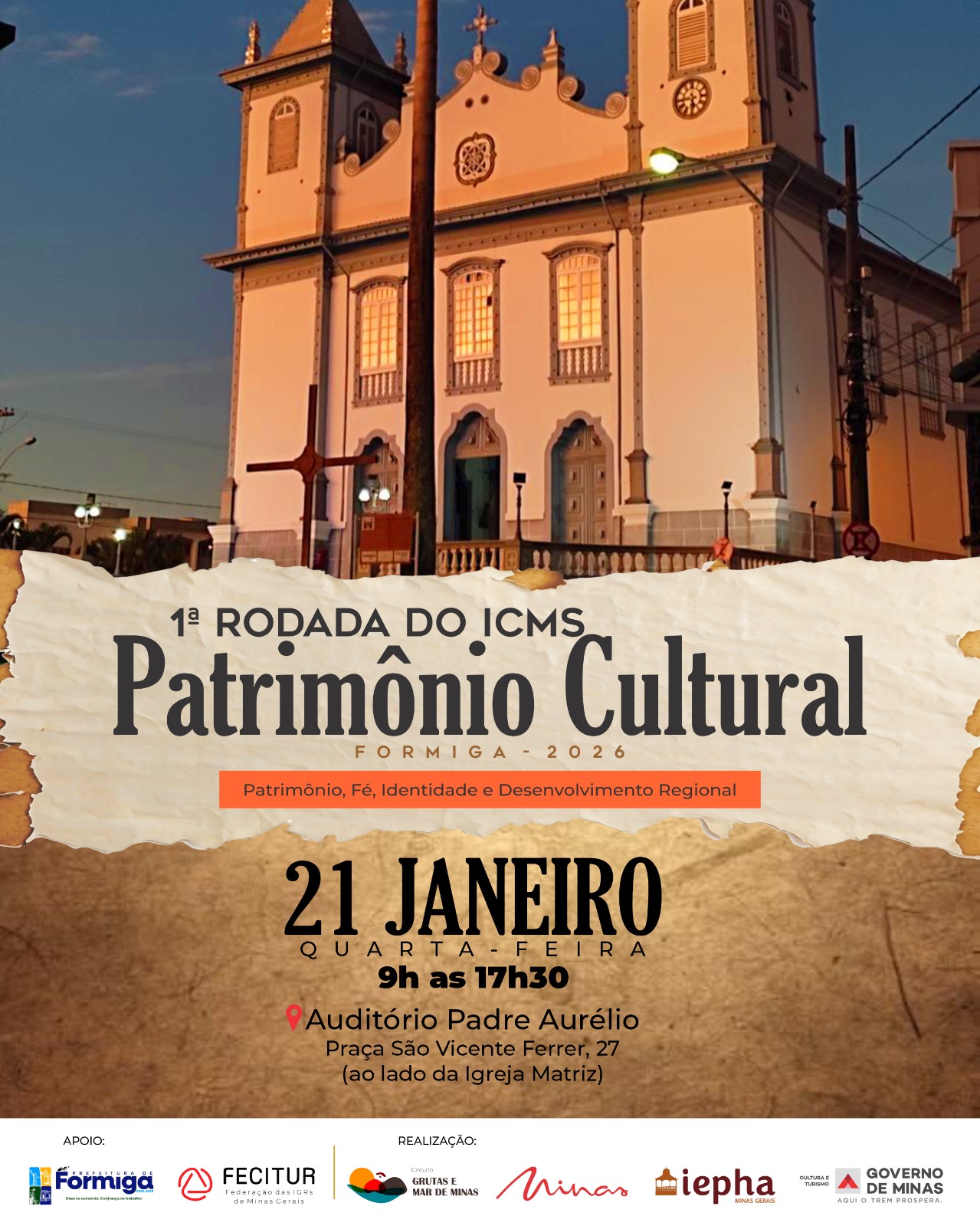 1ª Rodada do ICMS Patrimônio Cultural de Minas Gerais