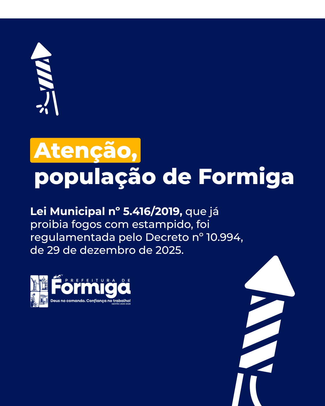 Atenção população de Formiga