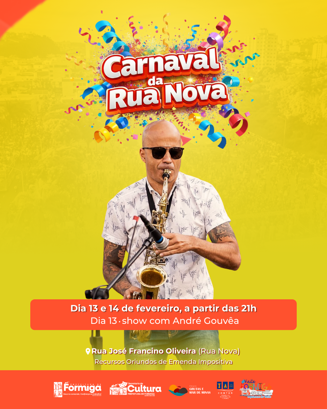 Carnaval da Rua Nova acontece nos dias 13 e 14 de fevereiro