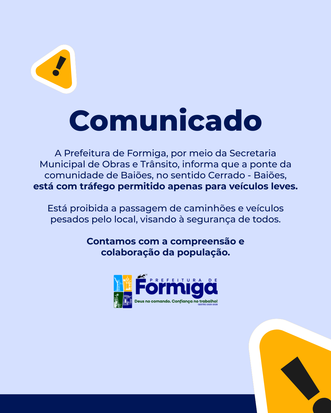 Comunicado!