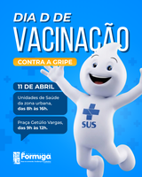 Dia D de Vacinação contra a Gripe será realizado neste sábado em Formiga