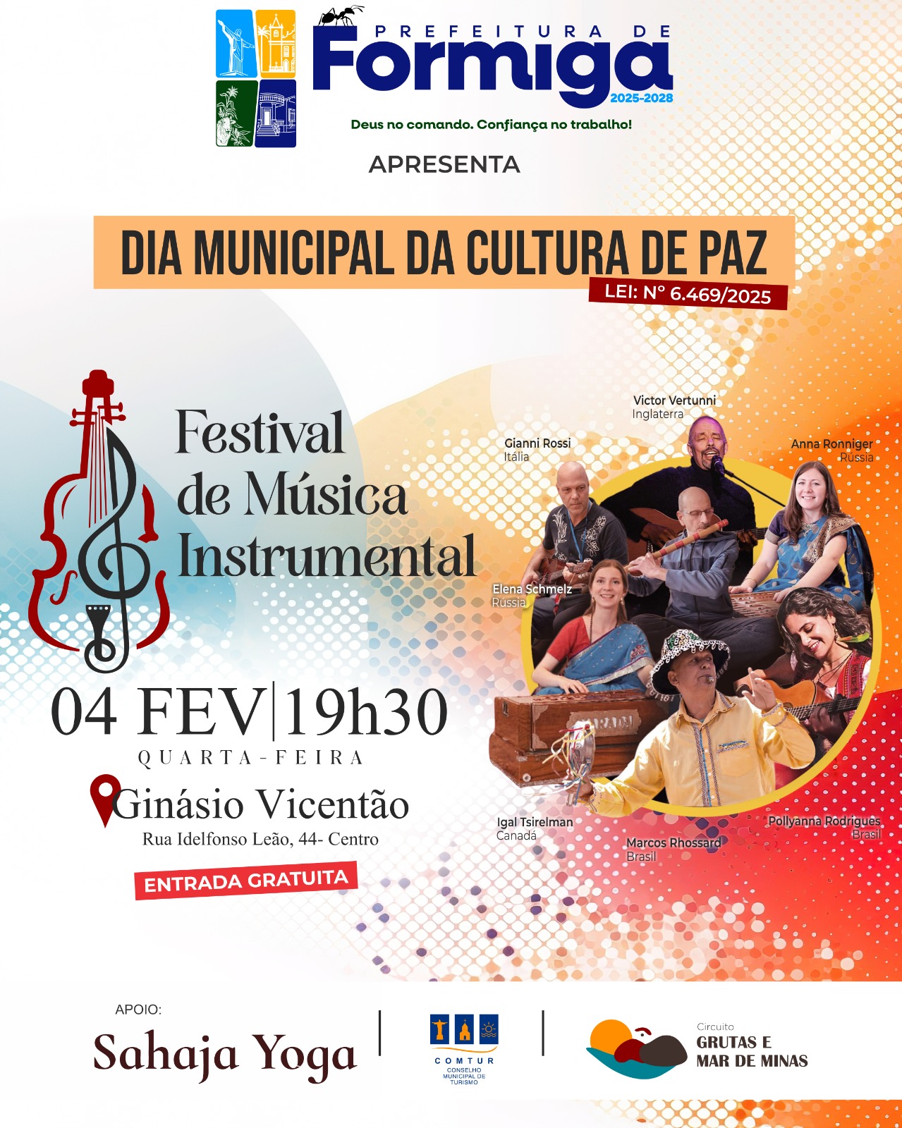 Formiga sediará evento internacional que celebra a Cultura da Paz
