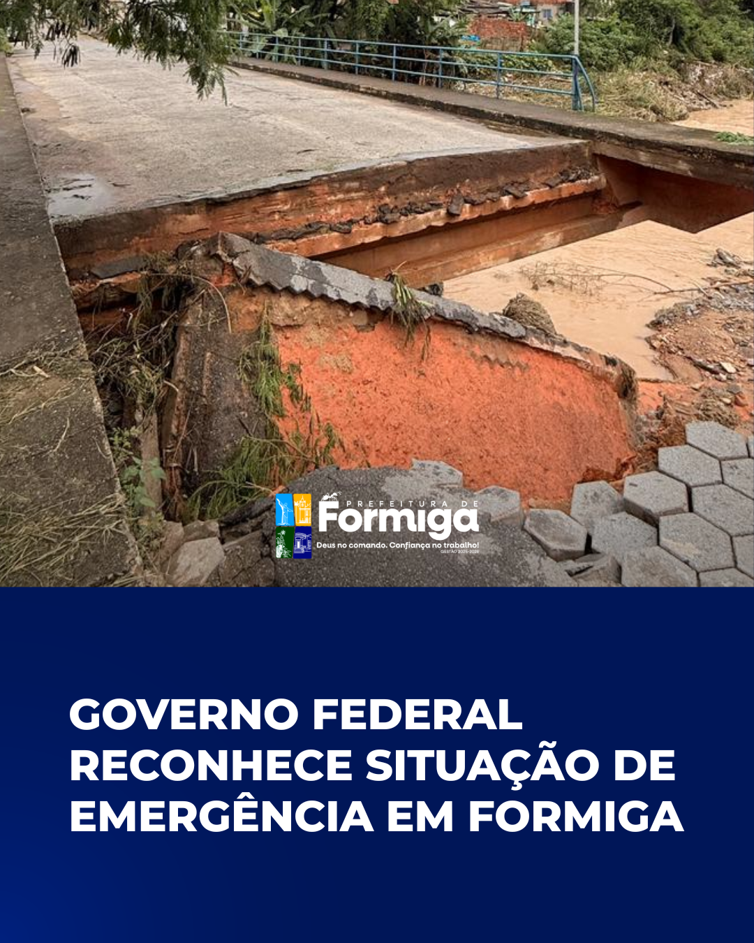 Governo Federal reconhece Situação de Emergência em Formiga