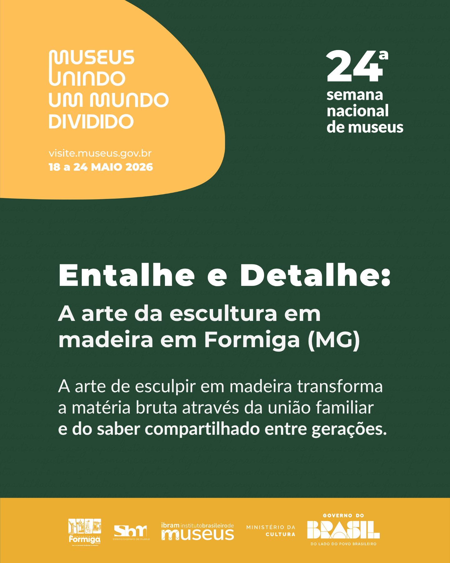 Museu Histórico Francisco Fonseca participa da 24ª Semana Nacional de Museus