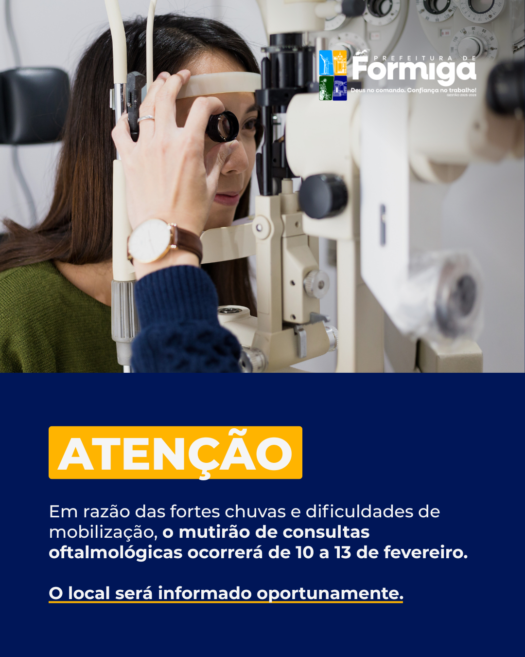 Mutirão oftalmológico reagendado