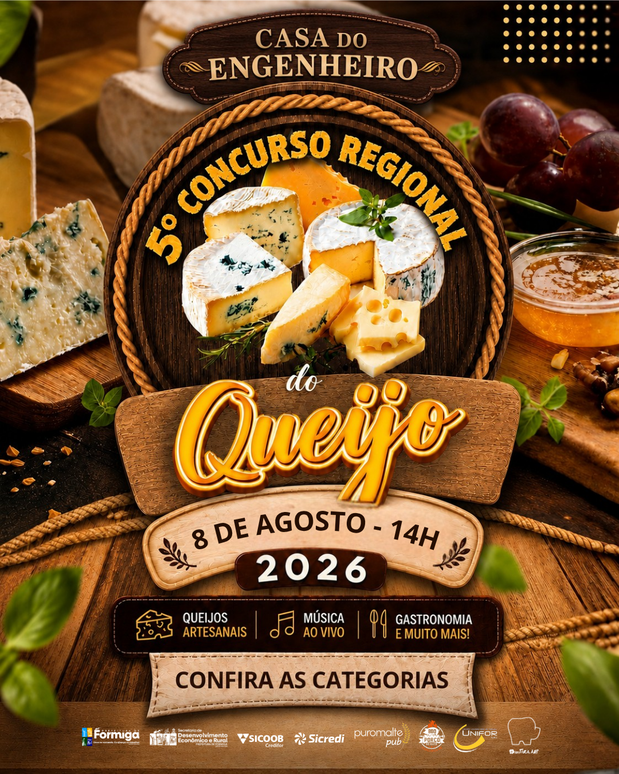 5º Concurso Regional do Queijo - Confira as Categorias