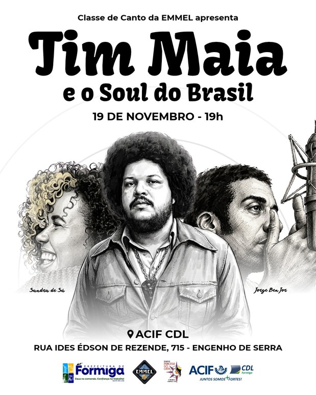Prefeitura promove apresentação em homenagem a Tim Maia e ao soul brasileiro no dia 19 de novembro