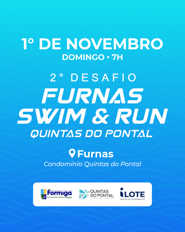 Prefeitura de Formiga abre inscrições para o 2º Desafio Furnas Swim e Run