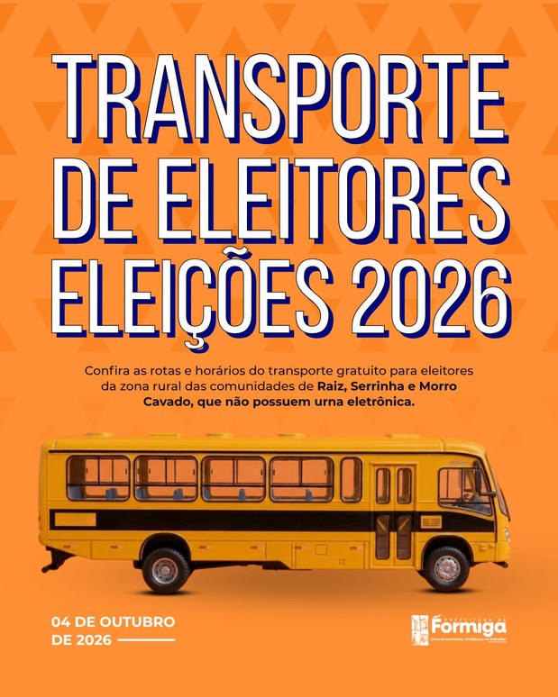 Eleições 2026: Prefeitura divulga transporte gratuito para eleitores da zona rural