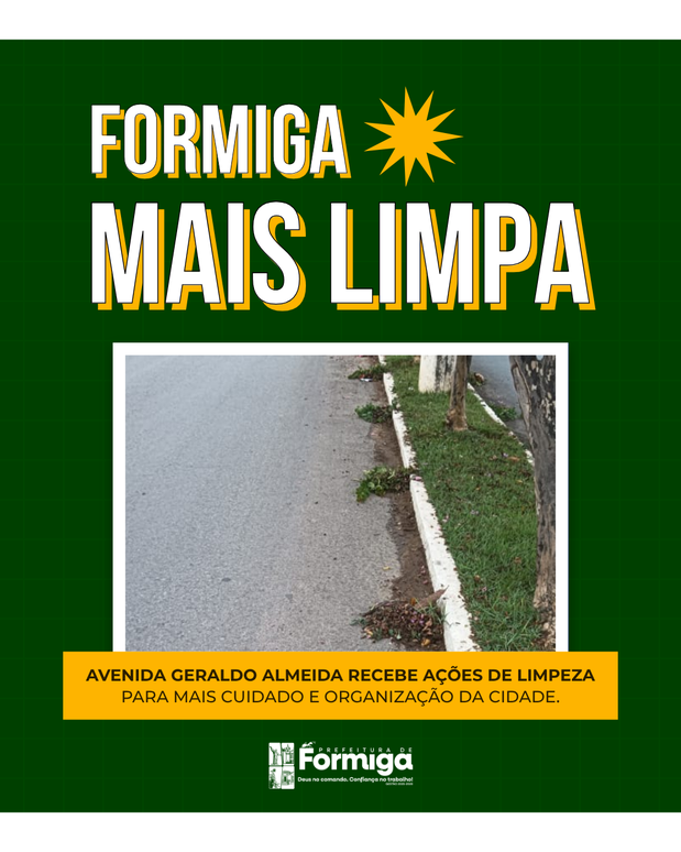Prefeitura de Formiga realiza ação de limpeza urbana na Avenida Geraldo Almeida
