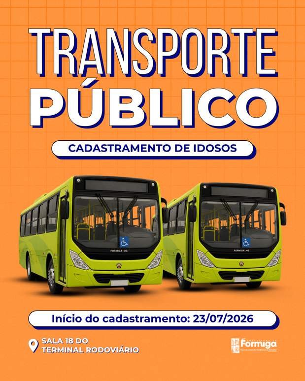 Prefeitura de Formiga inicia cadastramento de idosos para uso do transporte coletivo urbano nesta quinta-feira (23)