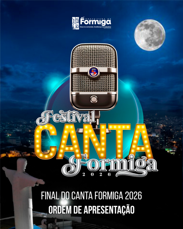 Canta Formiga 2026: ordem de apresentação da grande final