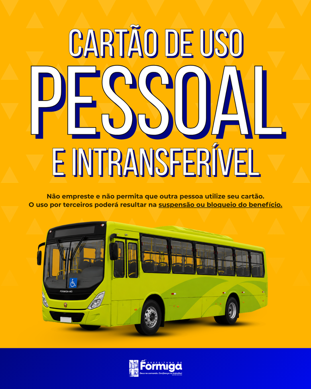 Prefeitura alerta sobre uso indevido dos cartões de transporte público municipal