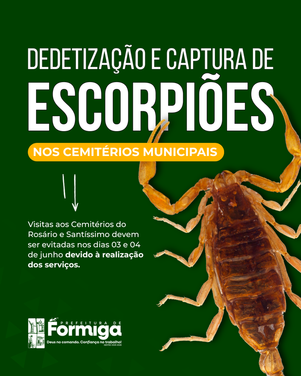 Prefeitura de Formiga realiza dedetização nos cemitérios municipais