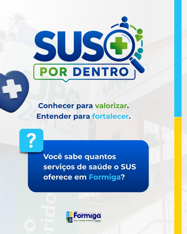 Prefeitura de Formiga lança a série “SUS Por Dentro”