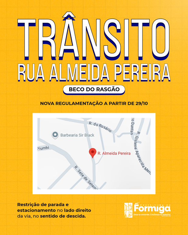 Prefeitura realiza adequação no trânsito da Rua Almeida Pereira (Beco do Rasgão)