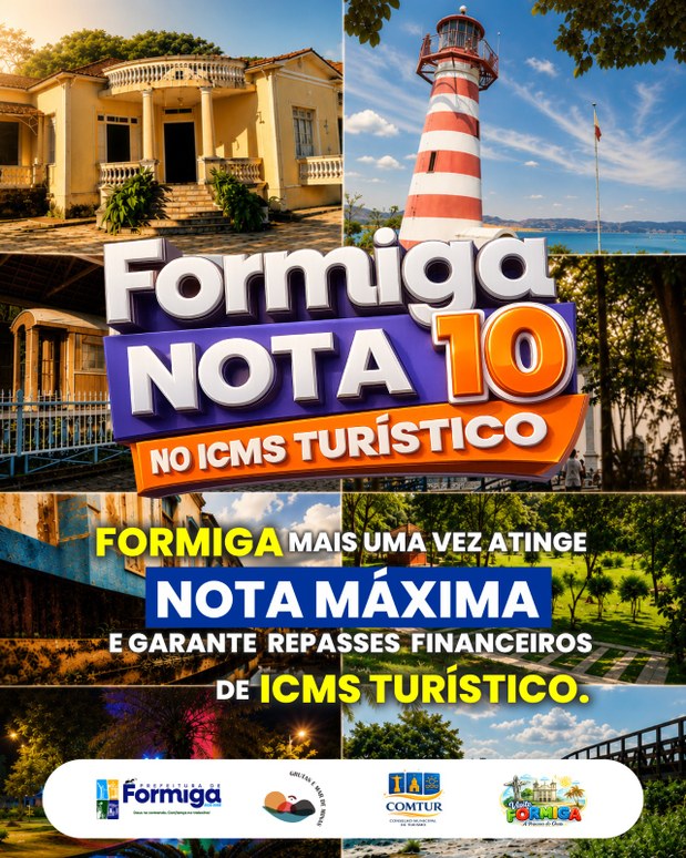Prefeitura de Formiga conquista nota máxima no ICMS Turístico