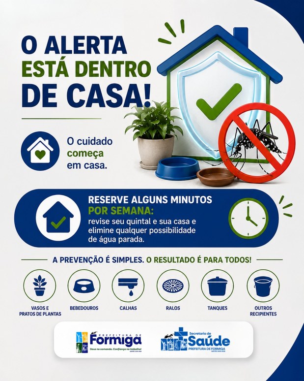 Formiga reduz infestação do Aedes aegypti, mas Prefeitura reforça alerta e cuidados contra a dengue