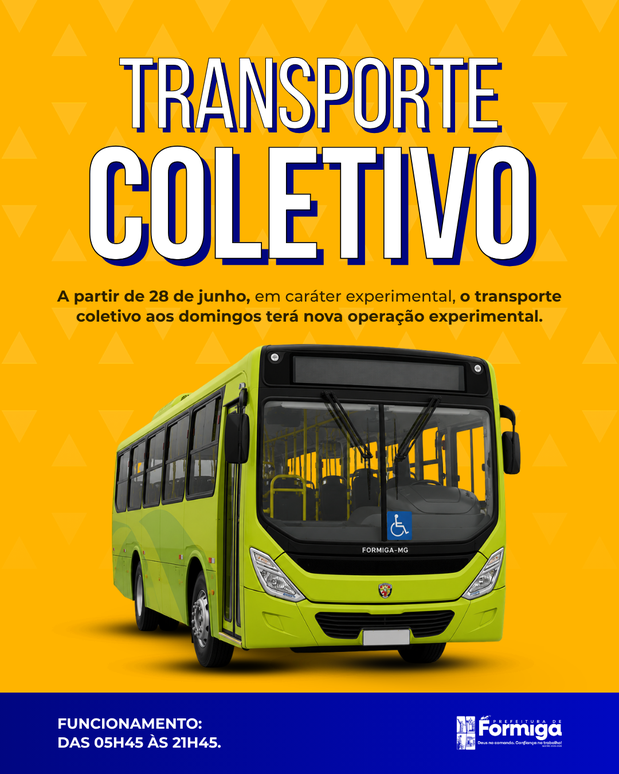 Transporte coletivo aos domingos terá nova operação experimental a partir de 28 de junho