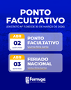 Ponto facultativo - Quinta-feira Santa
