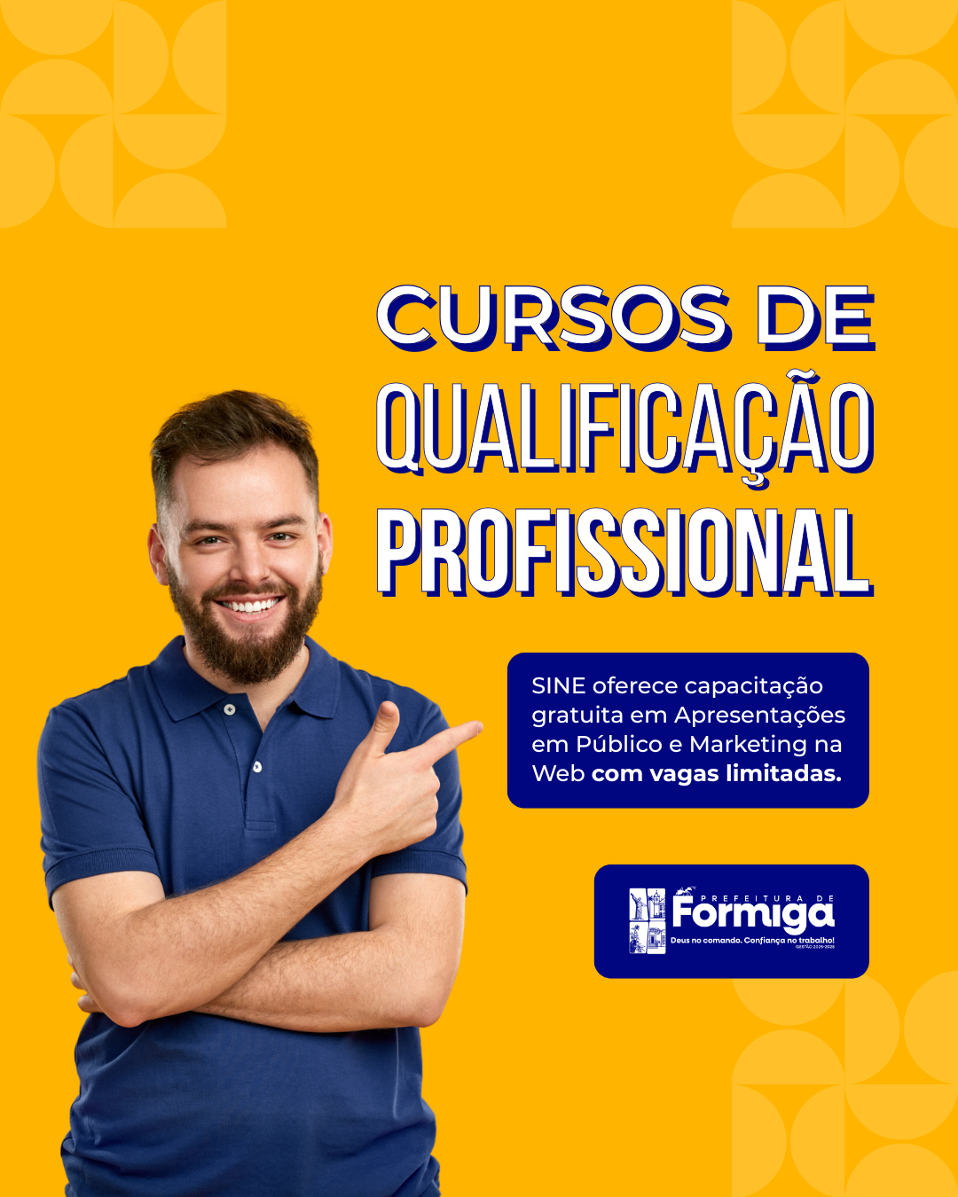 Prefeitura de Formiga abre inscrições para cursos gratuitos