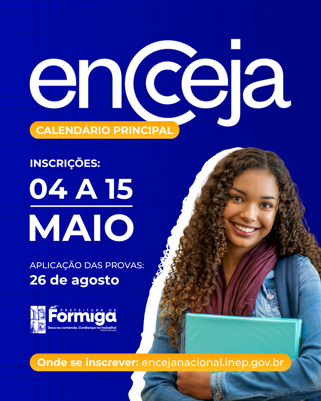 Encceja 2026: inscrições abertas de 4 a 15 de maio