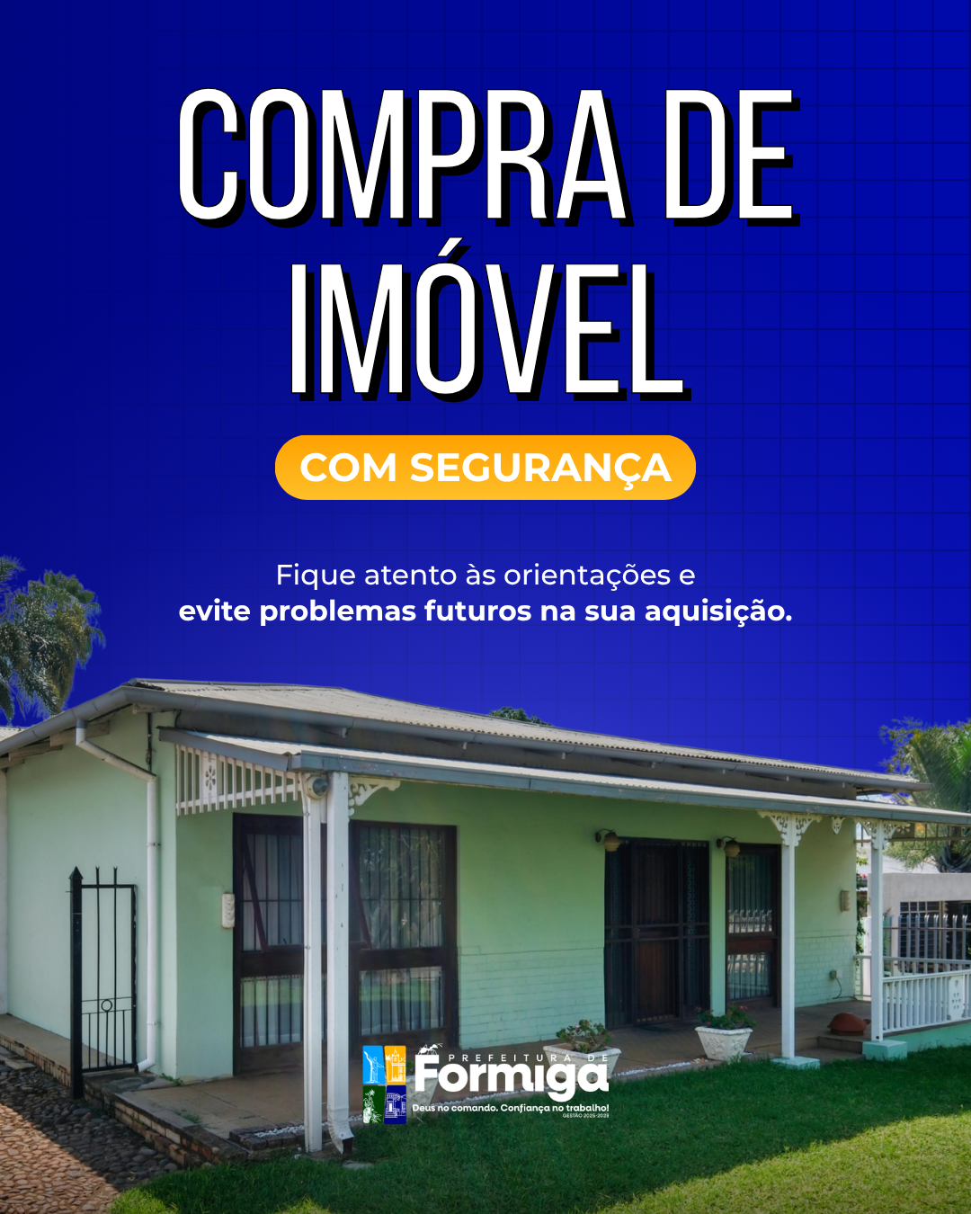 Prefeitura de Formiga orienta população sobre cuidados na compra de imóveis