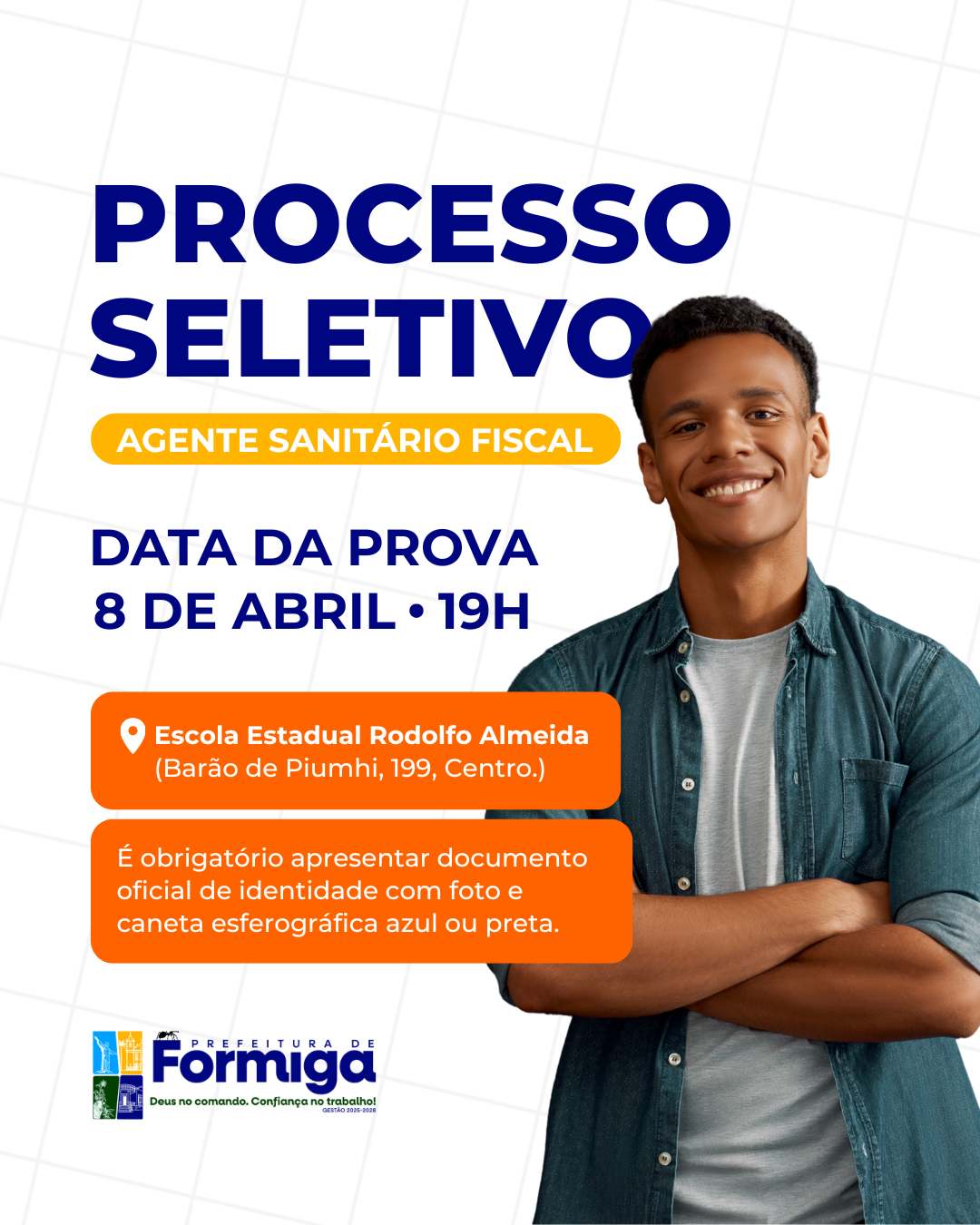 Processo Seletivo: Prefeitura de Formiga divulga informações sobre prova para Agente Sanitário Fiscal