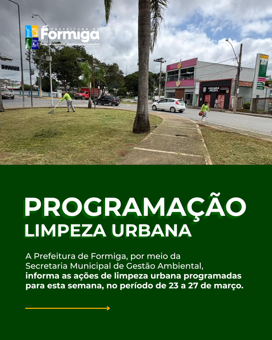 Programação de Limpeza Urbana - 23 a 27 de março