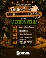 Programação Festival Gastronômico Rural – Edição Fazenda Velha 2026