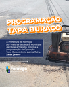 Programação da Operação Tapa-Buraco - 29 de janeiro