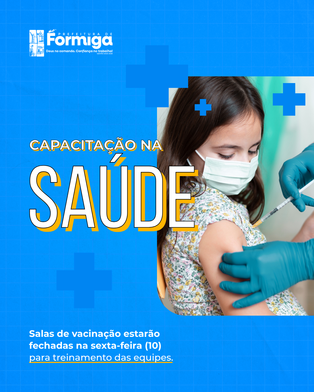 Salas de vacinação estarão fechadas nesta sexta-feira para capacitação das equipes de saúde